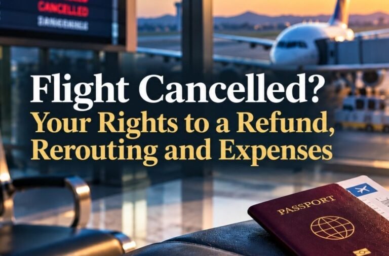 Cancelled flight rights to a refund, rerouting and expenses