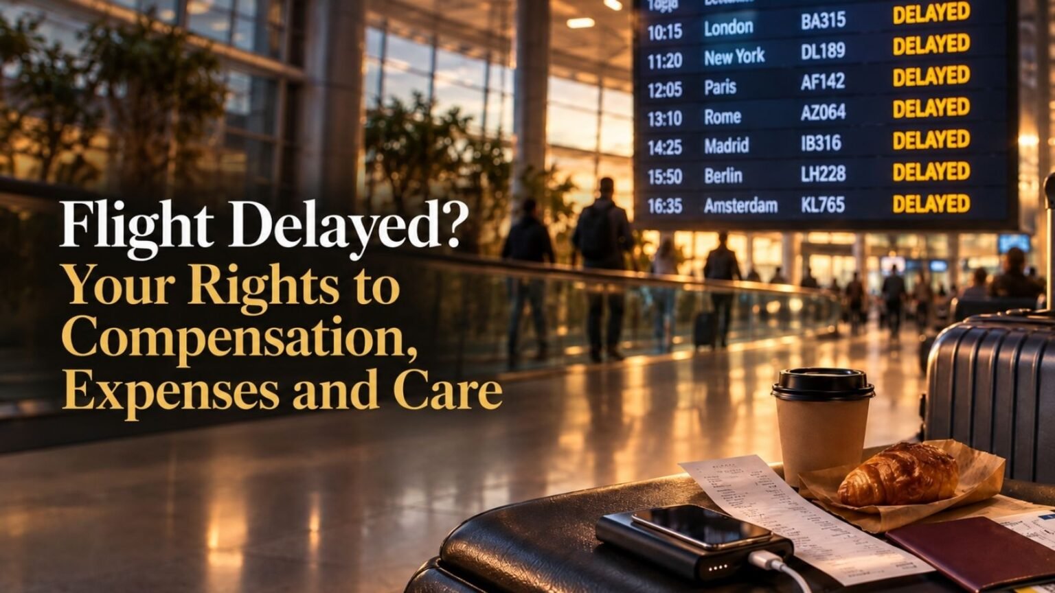 Flight delay rights to compensation, expenses and care