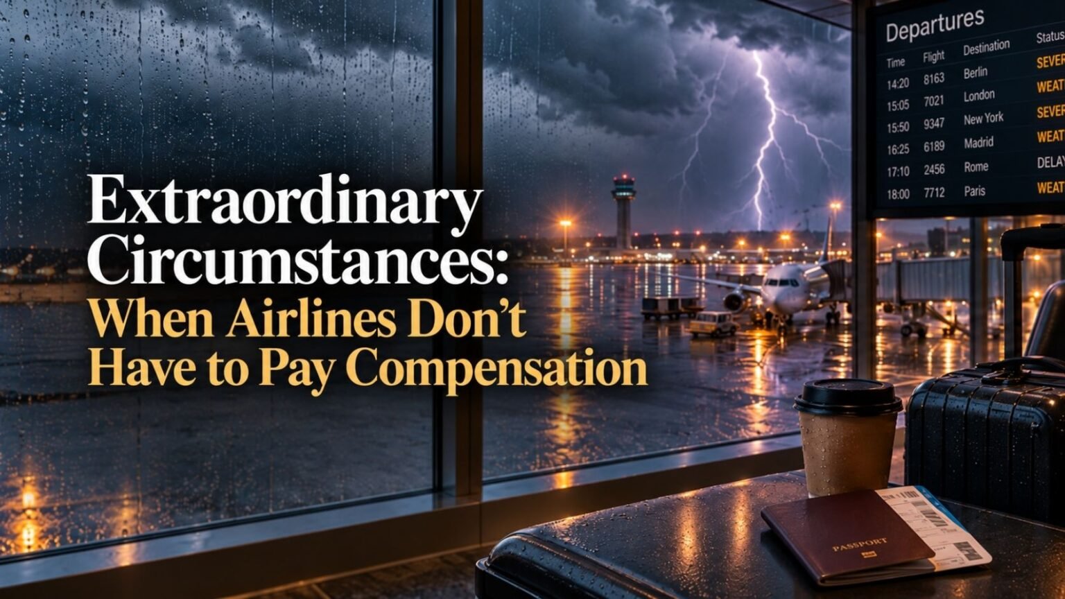 Extraordinary circumstances when airlines don't have to pay compensation